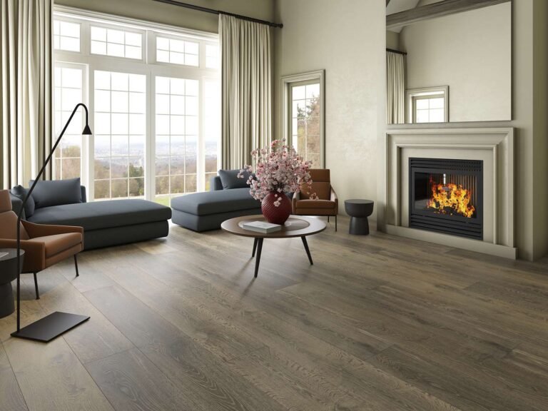 Eichenparkett Heritage — Vieilli Gris Bois Flotté 220×2200
