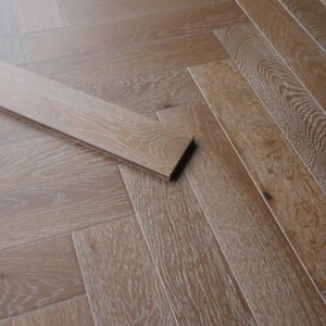 Oak Parquet Modern Line — Brushed Smoked 90×450