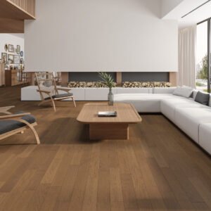 Parquet Chêne Builder's Line — Brossé Vernis Mat Coffee 125×RL