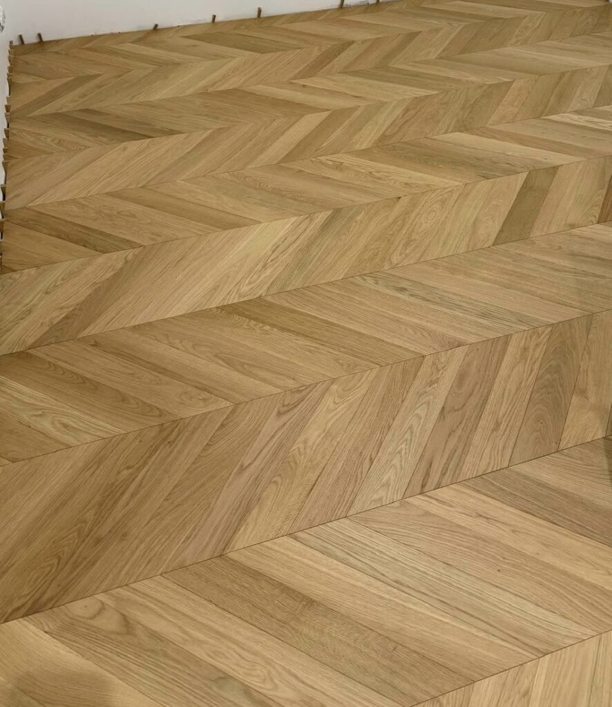 Eiken Parket Modern Line — Geborsteld mat gelakt 90×510