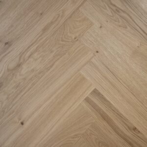 Oak Parquet Herringbone Authentique — Natural oiled 13×70×490