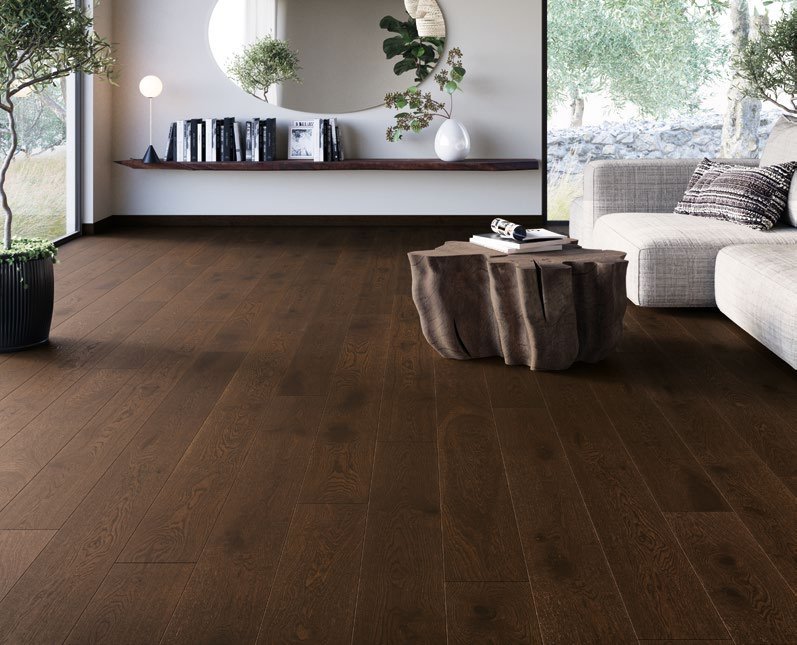 Parquet Chêne Unique — Dark Choc verni mat 182×2200