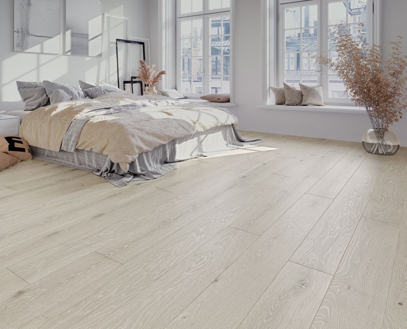 Parquet Chêne Rustic Marble — White & Taupe verni mat 182×2200