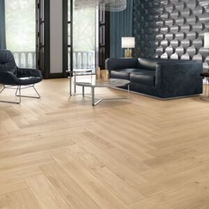 Eiken Parket Discovery — Visgraat huilé porcelaine 148×1080