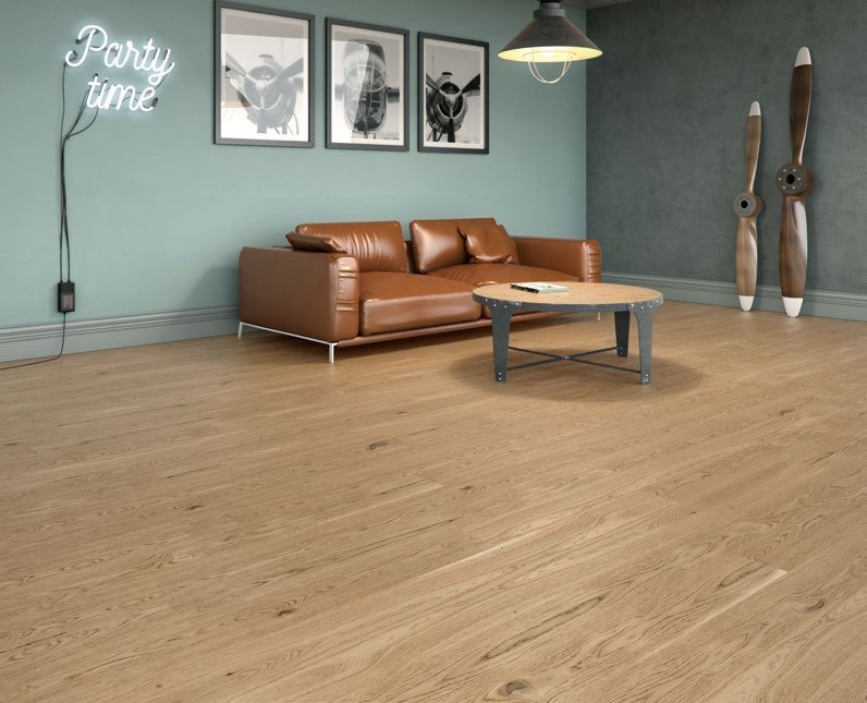 Parquet Chêne Villa Three — Cashmere verni mat 148×2200