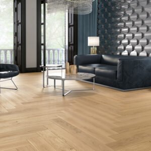 Eiken Parket Classic — Visgraat huilé porcelaine 148×1080