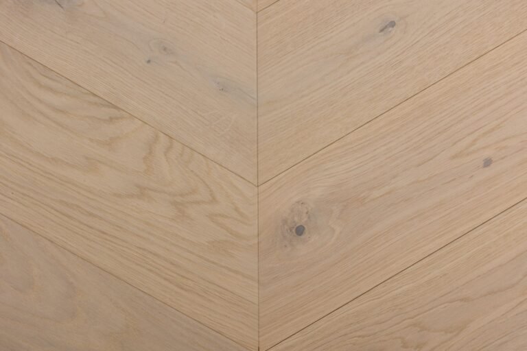 Oak Parquet Rustic New White — Hungarian herringbone 145×810