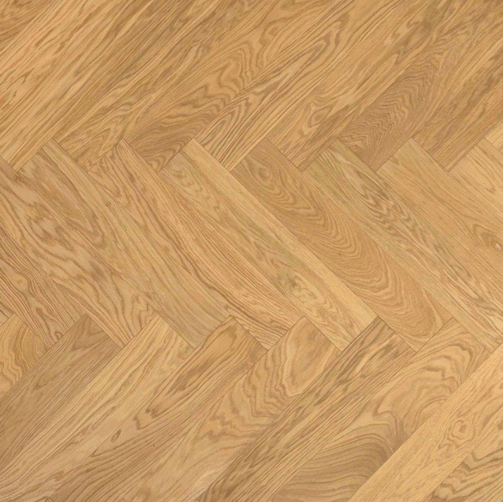 Eichenparkett Fischgrät Nature — Weiß geölt 120×600