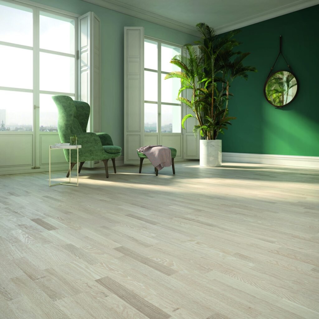 Eiken Parket Natur — Ivory & Cream verni mat 182×2190