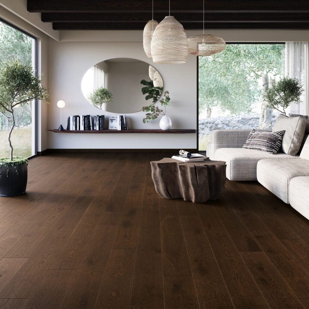 Eiken Parket Unique — Dark Choc verni mat 182×2200